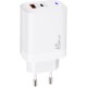 Зарядное устройство XoKo 1xUSB-C PD65W + 1xUSB QC3.0 GaN white (XK-QC-620)
