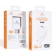 Зарядное устройство XoKo 1xUSB-C PD65W + 1xUSB QC3.0 GaN white (XK-QC-620)