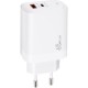 Зарядное устройство XoKo 1xUSB-C PD65W + 1xUSB QC3.0 GaN white (XK-QC-620)