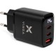 Зарядний пристрій Vinga 2xUSB-C + USB-A Display 45 W (VCR45ACCDB)