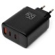 Зарядний пристрій Vinga 2xUSB-C + USB-A Display 65 W (VCR65ACCDB) Зарядний пристрій Vinga 2xUSB-C + USB-A Display 65 W (VCR65ACCDB)