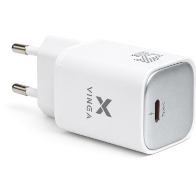 Зарядний пристрій Vinga USB-C PD PPS 45 W (VCR45CB)