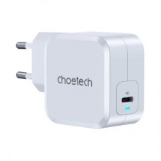 Зарядний пристрій Choetech USB-C PD45W QC3.0/PPS GaN (PD8007-EU-WH) - Фото