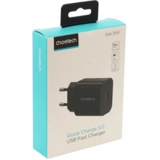 Зарядний пристрій Choetech USB QC3.0 18 W (Q5003-EU-BK) - Фото