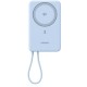 Батарея універсальна Ugreen 10000 mAh 30 W 1xUSB-C + 15 W Magnetic Wireless + cable USB-C blue (65839B)