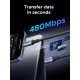 Дата кабель USB-C to USB-C 1.0m 240W 480Mbps braided black Ugreen (85973) Дата кабель USB-C to USB-C 1.0m 240W 480Mbps braided black Ugreen (85973)
