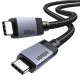 Дата кабель USB-C to USB-C 2.0m 240W 10Gbps braided black Ugreen (95619) Дата кабель USB-C to USB-C 2.0m 240W 10Gbps braided black Ugreen (95619)