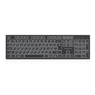 Клавиатура REAL-EL RK-725W Wireless/Bluetooth Black (EL123100061)