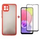 Чохол для мобільного телефона Dengos Kit for Samsung Galaxy A03 case + glass (Red) (DG-KM-23)