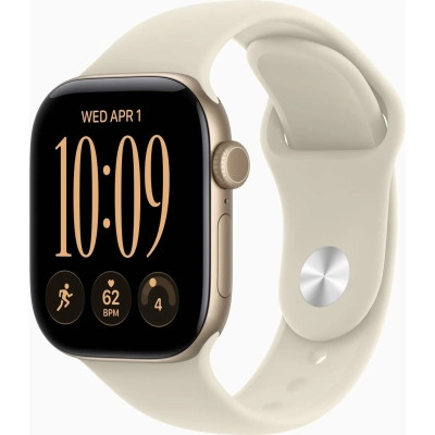 Смарт-часы Apple Watch Series 12 GPS 42mm Light Gold Aluminium Case with Sand Sport Band - S/M (MJED4RK/A)
