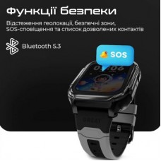 Смарт-часы HiFuture Kidguard G1 з GPS, 4G та камерою Black Grey (KidguardG1.Black-Grey) - Фото