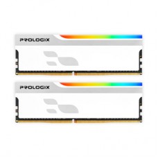 Модуль пам'яті для комп'ютера DDR5 32GB (2x16GB) 6000 MHz Onyx White RGB Prologix (PRO32GB6000YWR5K)
