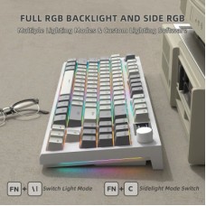 Клавіатура Attack Shark K86 RGB Wireless/Bluetooth/USB UA Gradient Black (K86BG_AS) - Фото