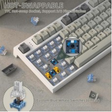 Клавіатура Attack Shark K86 RGB Wireless/Bluetooth/USB UA Gradient Black (K86BG_AS) - Фото