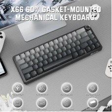 Клавіатура Attack Shark X66 RGB Wireless/Bluetooth/USB UA Moonlit Night (X66MN_AS) - Фото
