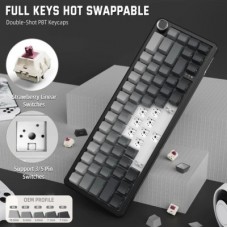 Клавіатура Attack Shark X66 RGB Wireless/Bluetooth/USB UA Moonlit Night (X66MN_AS) - Фото