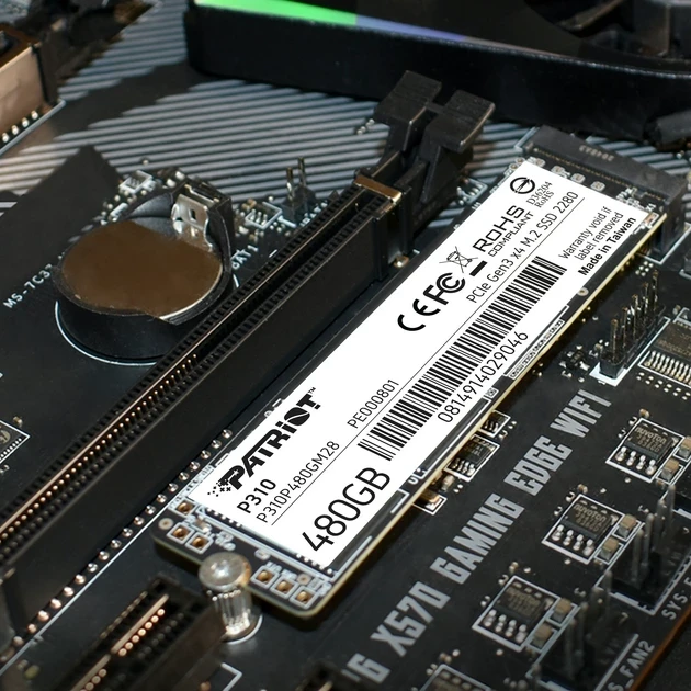 SSD накопитель PATRIOT PCIe 3.0 M.2 480GB P310 (P310P480GM28) SSD накопитель PATRIOT PCIe 3.0 M.2 480GB P310 (P310P480GM28)