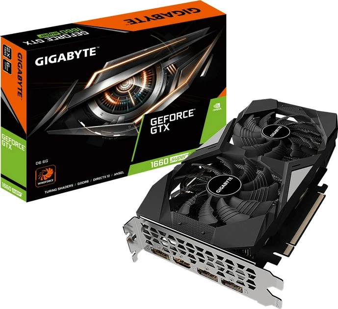Відеокарта Gigabyte GeForce GTX 1660 Super 6 GB (GV-N166SD6-6GD) - Фото