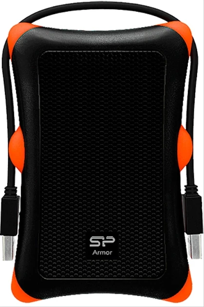 Зовнішній накопичувач SILICON POWER 2.5" USB3.0 Armor A30 1TB Black (SP010TBPHDA30S3K) - Фото