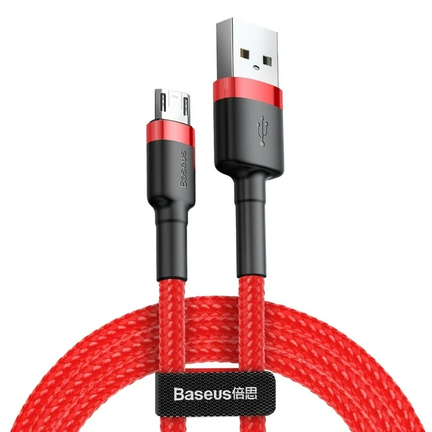 Кабель Baseus USB to Micro 2.4A 1m (CAMKLF-B09) Red/Red Кабель Baseus USB to Micro 2.4A 1m (CAMKLF-B09) Red/Red