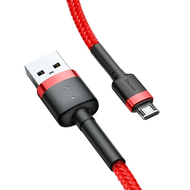 Кабель Baseus USB to Micro 2.4A 1m (CAMKLF-B09) Red/Red Кабель Baseus USB to Micro 2.4A 1m (CAMKLF-B09) Red/Red