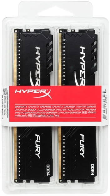Оперативна пам'ять Kingston HyperX DDR4 16 Gb (2x8Gb) Fury Black (HX432C16FB3K2/16) Оперативна пам'ять Kingston HyperX DDR4 16 Gb (2x8Gb) Fury Black (HX432C16FB3K2/16)