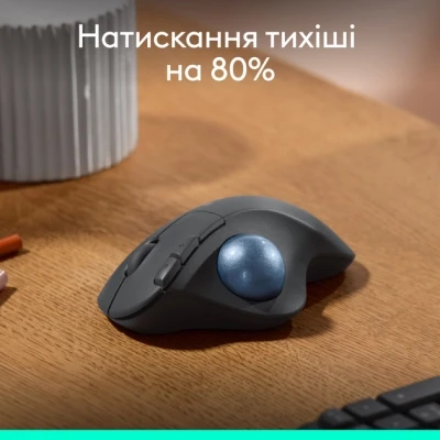 Мышка Logitech Ergo M575S Wireless Trackball Graphite (910-007029) - Фото