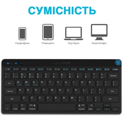 Клавіатура Jlab GO Bluetooth/Wireless Black (IEUKGOKEYBRBLK4) - Фото