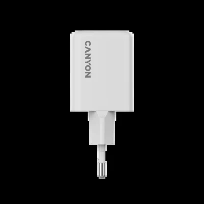 Зарядний пристрій Canyon CU35CC GaN 35 W 2xPD EU White (CNS-CUW35CC) - Фото