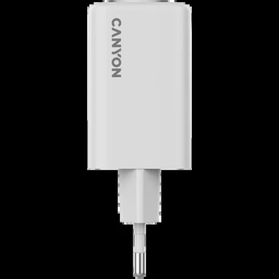 Зарядний пристрій Canyon CU65ACC GaN 65 W 2xPD 1xQC EU White (CNS-CUW65ACC) - Фото