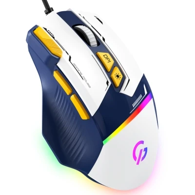 Мишка GamePro GM300BL USB Blue/White (GM300BL) - Фото