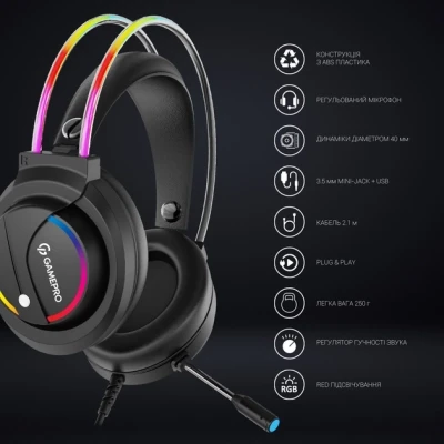Навушники GamePro HS733 Black (HS733) - Фото