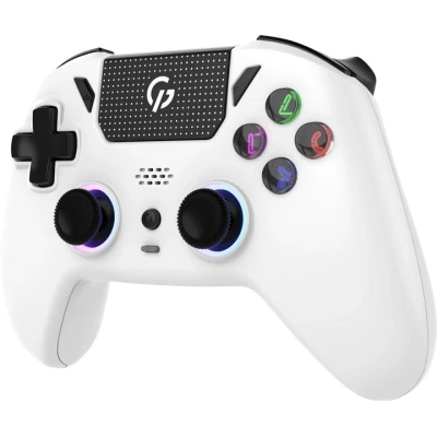 Геймпад GamePro GPS13W BT 5.3/USB/PC/iOS/Android/PS3/PS4 RGB White (GPS13W) - Фото