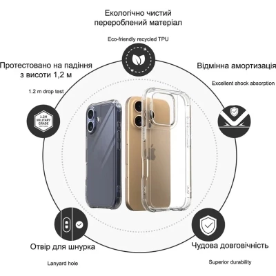 Чехол для мобильного телефона Drobak Acrylic Case with Airbag для Apple iPhone 14 (949401) Чехол для мобильного телефона Drobak Acrylic Case with Airbag для Apple iPhone 14 (949401)