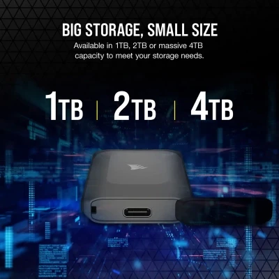 Накопичувач SSD USB 3.2 1 TB Corsair (CSSD-EX100U1TB) Накопичувач SSD USB 3.2 1 TB Corsair (CSSD-EX100U1TB)