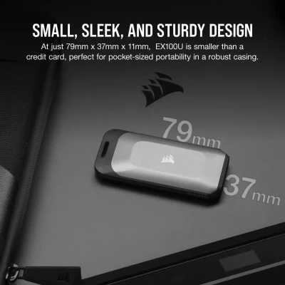 Накопитель SSD USB 3.2 2TB Corsair (CSSD-EX100U2TB) Накопитель SSD USB 3.2 2TB Corsair (CSSD-EX100U2TB)