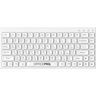 Клавиатура OfficePro SK955W Wireless/Bluetooth White (SK955W) - Фото