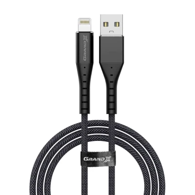 Дата кабель USB 2.0 AM to Lightning 1.2m FL-12B Grand-X (FL-12B) - Фото
