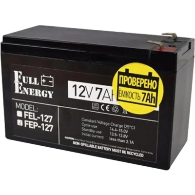 Батарея до ДБЖ Full Energy 12 В 7 А·год (FEP-127) - Фото