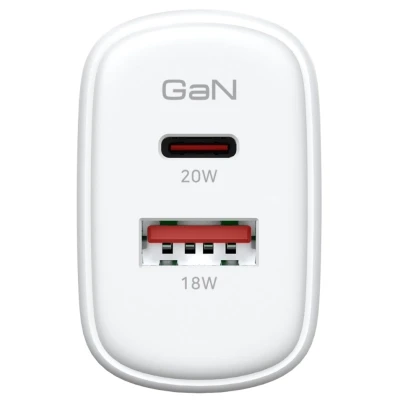 Зарядное устройство Armorstandart 1xUSB-C + 1xUSB 20W GaN white (ARM89531) Зарядное устройство Armorstandart 1xUSB-C + 1xUSB 20W GaN white (ARM89531)